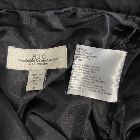 NAVY SUEDE TROUSERS - Picture 7 of 10